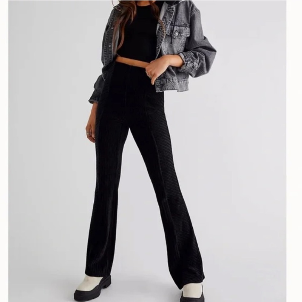 Free people velvet flare pants